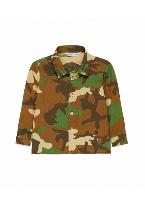 Camicia con stampa camouflage MANUEL RITZ | MR4515BEIGE